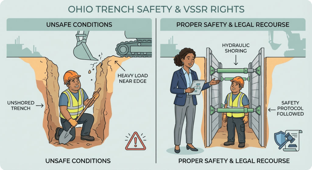Ohio Excavation, Trench, Shoring Cave-In Work Injuries